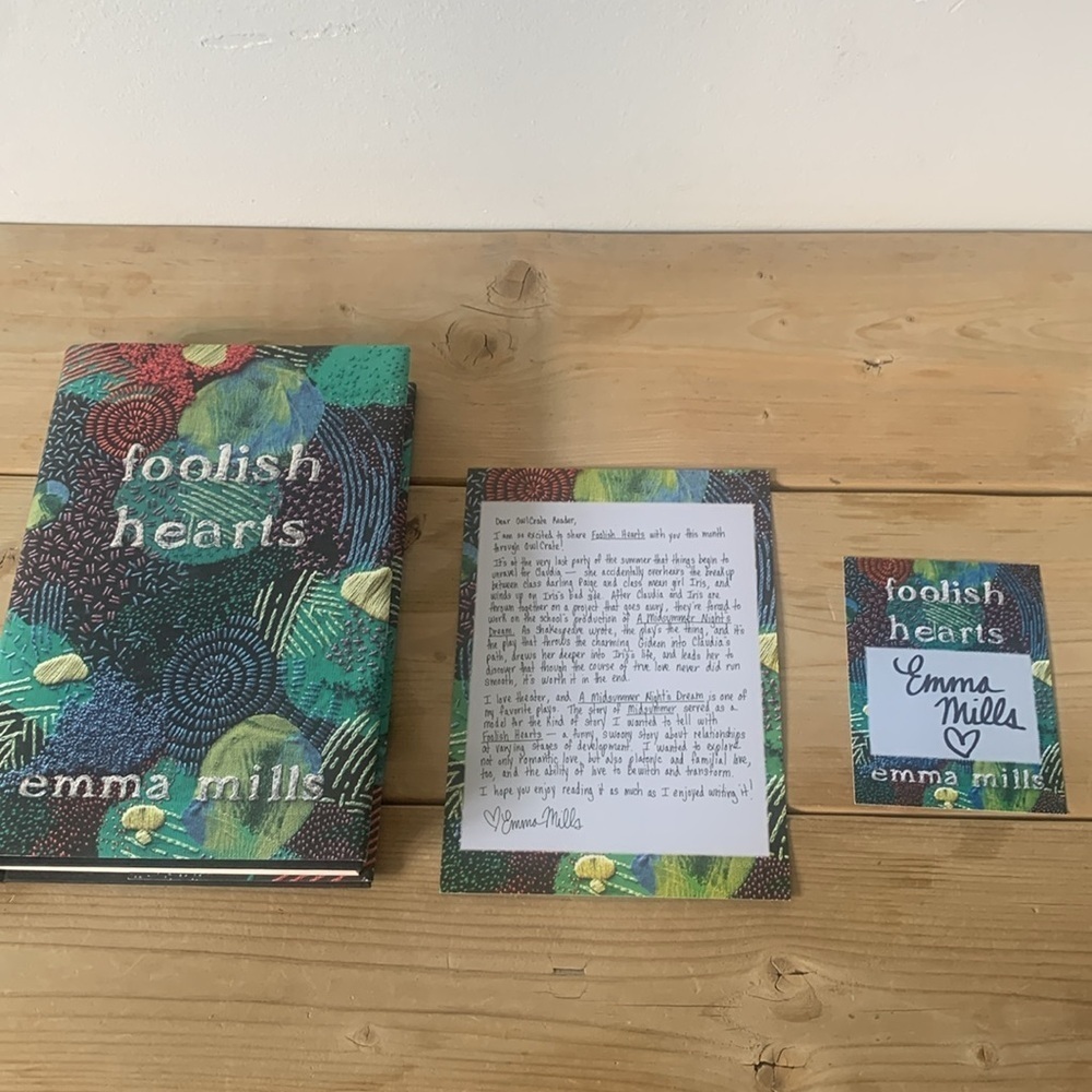 SIGNED Owlcrate First Edition Foolish Hearts Hardcover Fiction Book